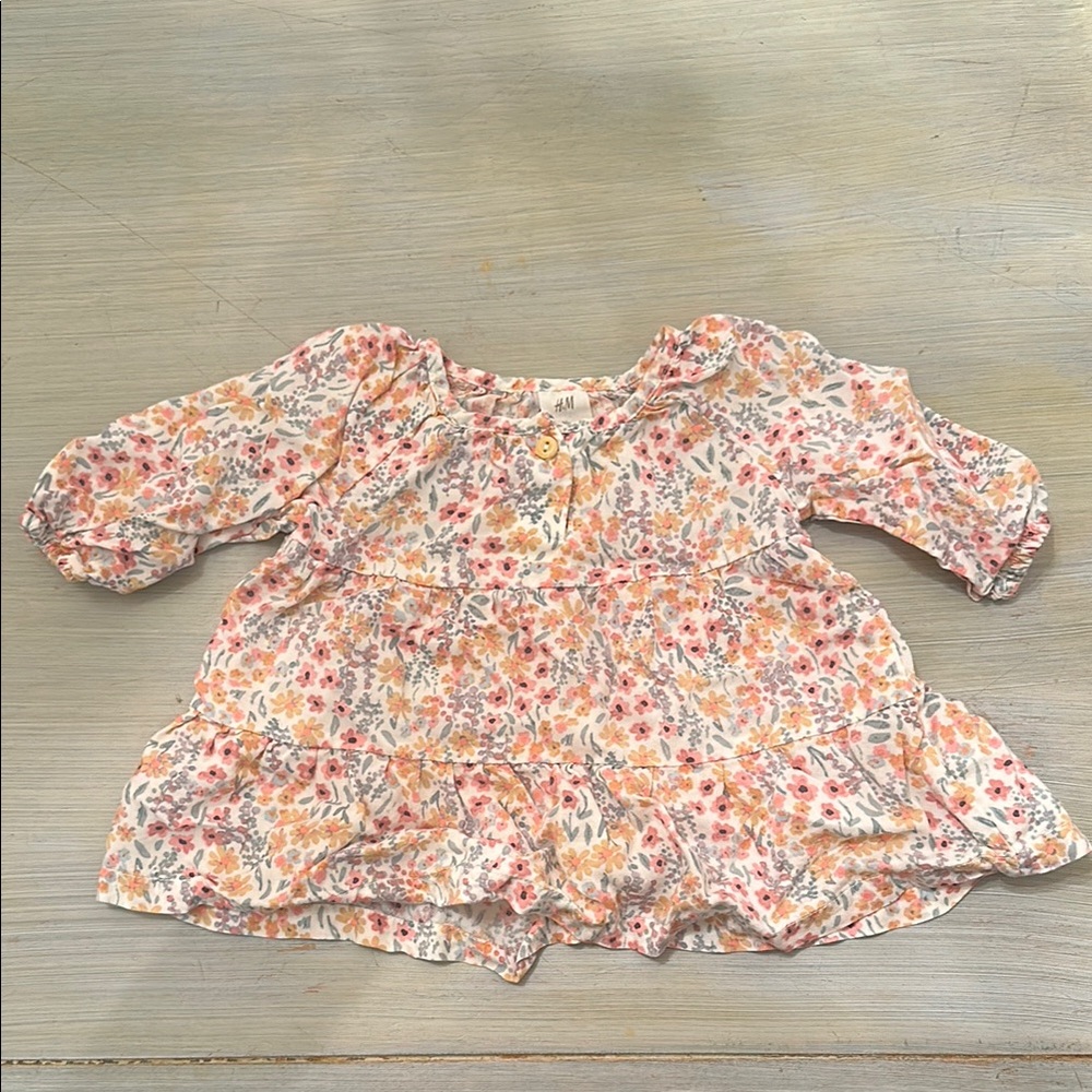 H&M Multicolor Floral Baby Dress & Bloomers